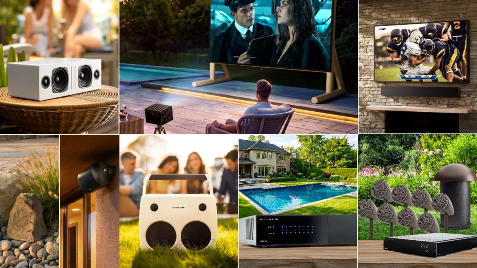 Curated collage of compact travel and outdoor technology